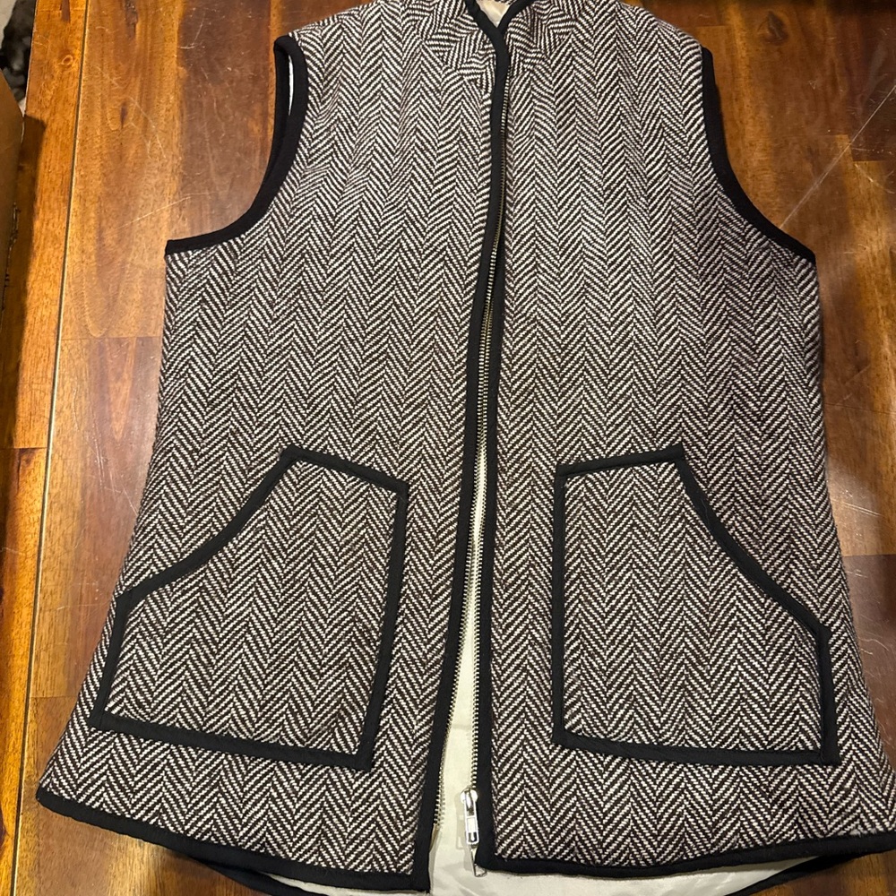 Source Unknown Black And White Patterned Vest - image 3